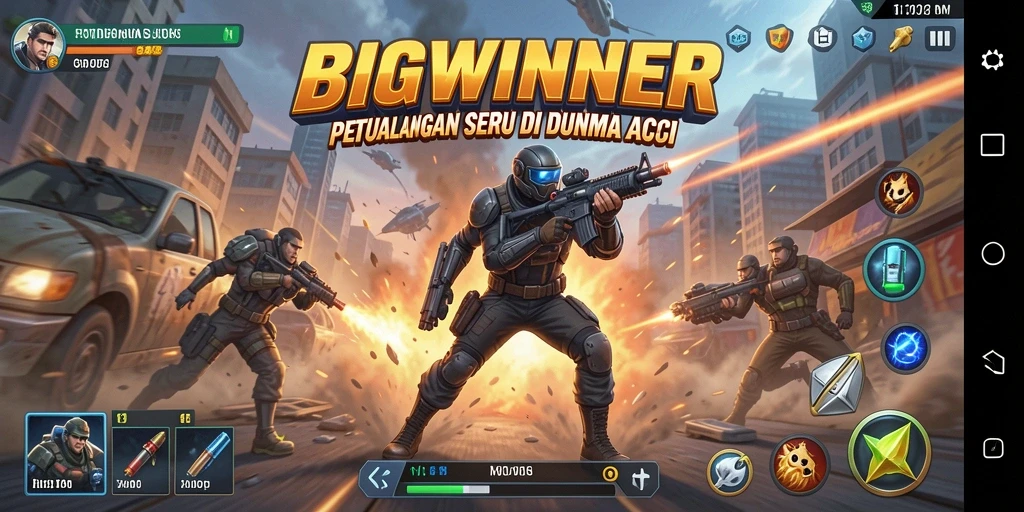 Screenshot gameplay BIGWINNER menampilkan aksi seru yang menegangkan.