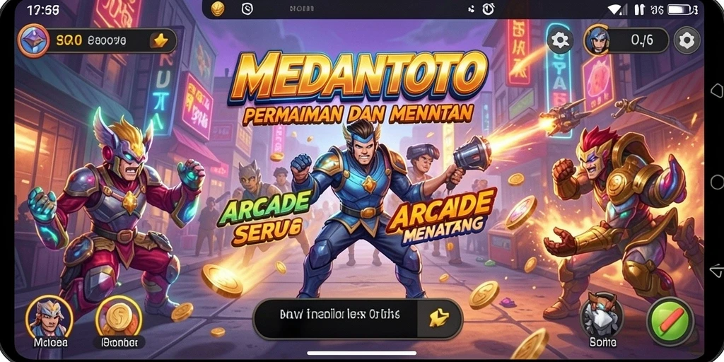 Tangkapan layar gameplay MEDANTOTO yang menampilkan aksi cepat dan grafis menarik.