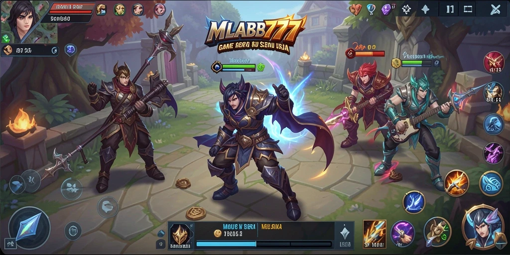 Tampilan gameplay seru di MLBB777 saat mengikuti ritme musik.