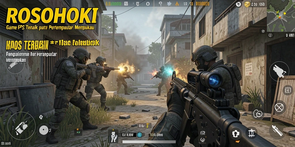 Tangkapan layar dari gameplay intens ROSOHOKI yang menampilkan aksi pertarungan.