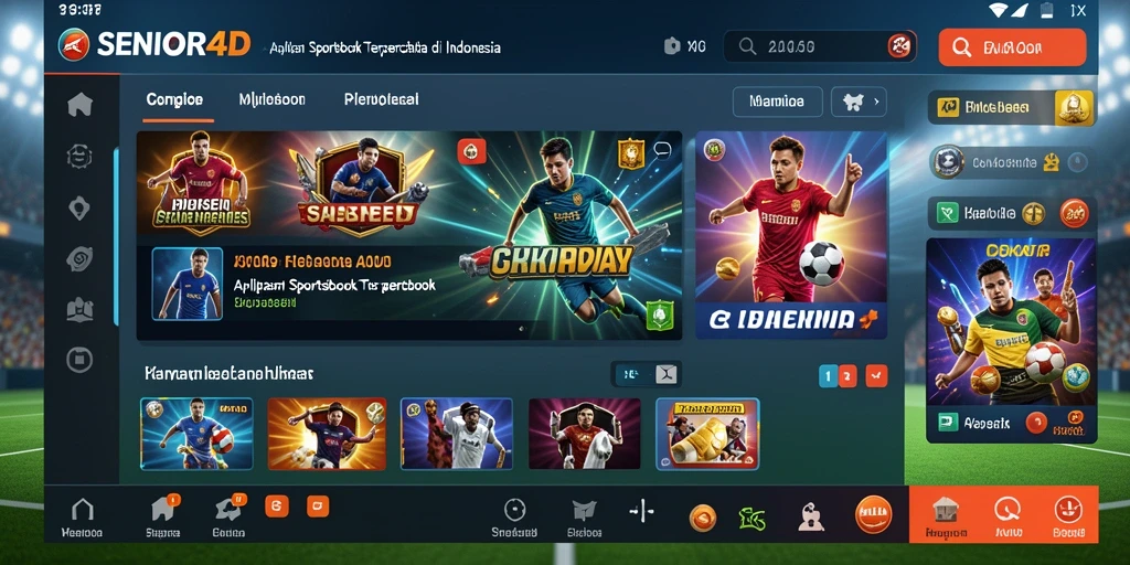Tampilan menarik dari gameplay taruhan olahraga di SENIOR4D.