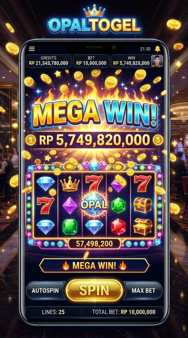 Halaman katalog aplikasi opaltogel dengan kategori yang beragam.